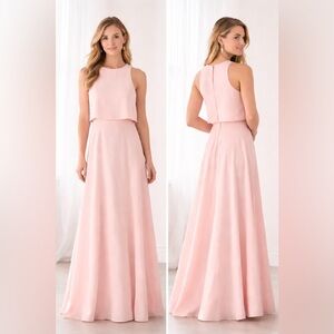 Jill Jill Stuart Blush Pink Maxi Dress Formal Bridesmaid Wedding Guest S